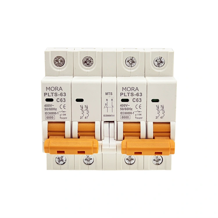 Interruptor de transferencia manual con enclavamiento de alimentación dual MTS